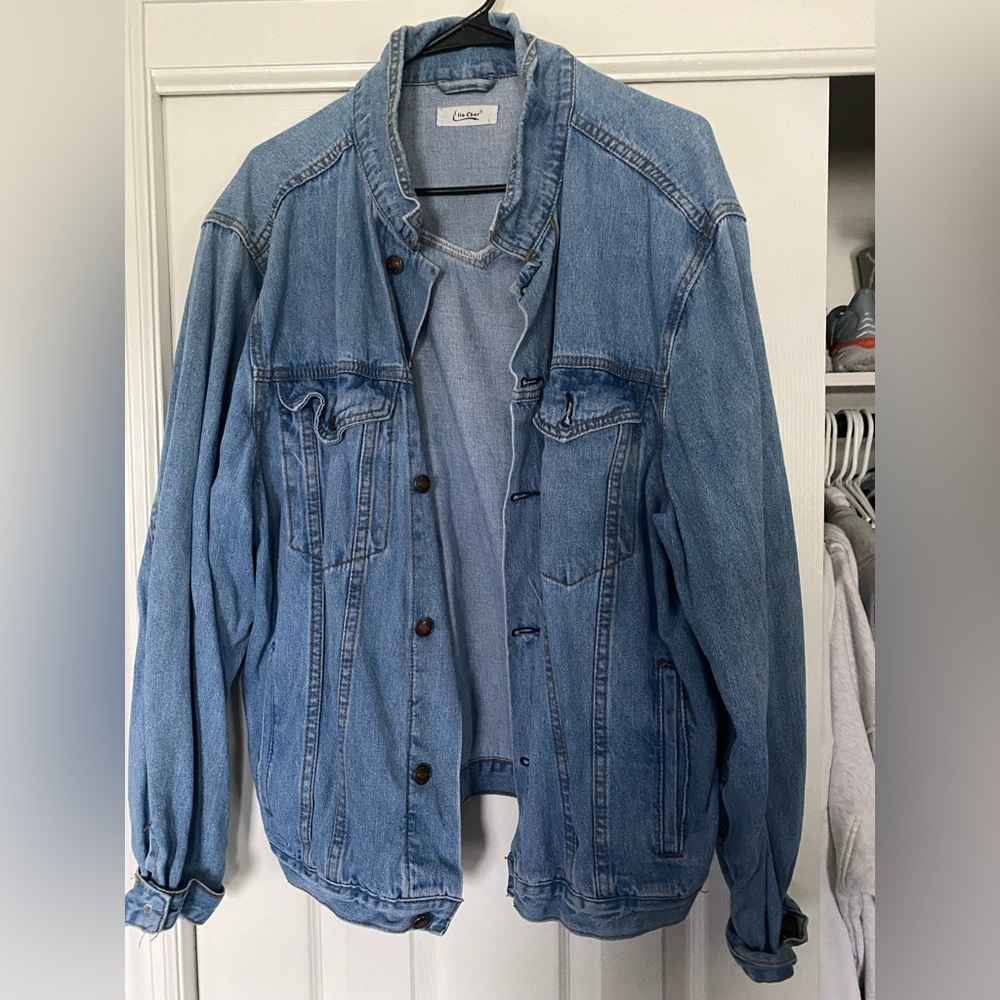 Lia Cher Blue Denim Jacket Size L